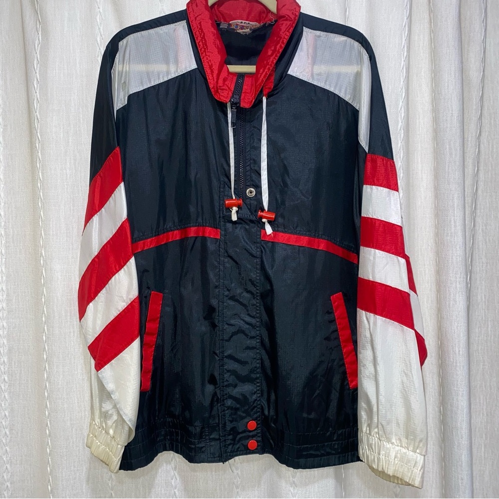vintage retro windbreaker jacket